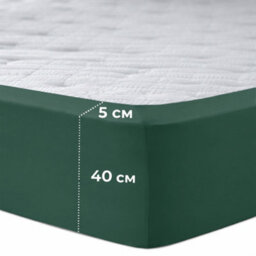 Aspire Homeware Emerald Green Fitted Sheet 40 Cm Extra Deep Pocket Hypoallergenic Bed Sheet Microfiber (L)190Cm X (W)90Cm, Single - thumbnail 6