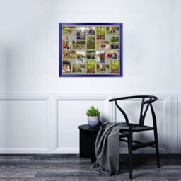 AK Frames 80X70Cm Purple Classic Multi Photo Frame With Silver Mount - Holds 20 Apertures (18X) 6X4, (2X) 4X4 Photos - thumbnail 3