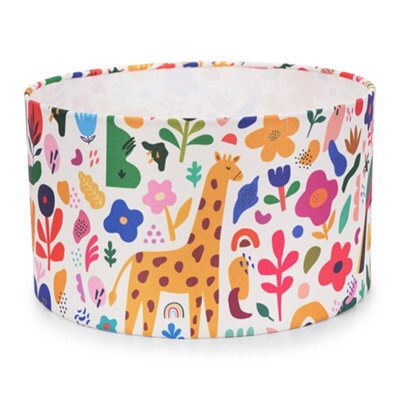 Valuelights Kids Bright Floral Easy Fit Ceiling Light Shade And Bulb (D)25Cm - image 1