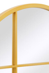 Mirroroutlet The Fenarc Gold Metal Framed Arched Window Wall Garden Mirror 180Cm X 90Cm - thumbnail 4