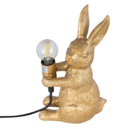 First Choice Lighting Set Of 2 Hop Hop Gold Bunny Rabbit Lamps - thumbnail 4
