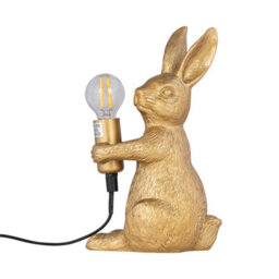 First Choice Lighting Set Of 2 Hop Hop Gold Bunny Rabbit Lamps - thumbnail 2