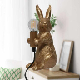 First Choice Lighting Set Of 2 Hop Hop Gold Bunny Rabbit Lamps - thumbnail 7