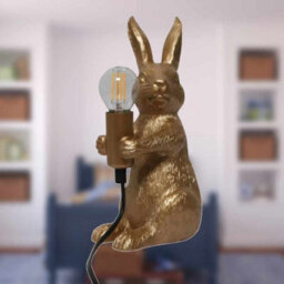 First Choice Lighting Set Of 2 Hop Hop Gold Bunny Rabbit Lamps - thumbnail 8