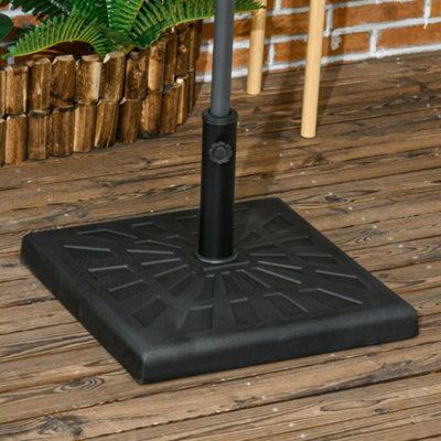 Outsunny 19Kg Square Resin Garden Parasol Base For Poles Of 32mm, 38mm, 48mm - image 1