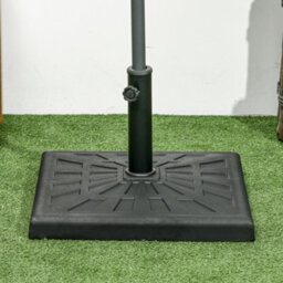 Outsunny 19Kg Square Resin Garden Parasol Base For Poles Of 32mm, 38mm, 48mm - thumbnail 7