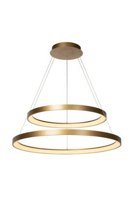 Lucide Vidal - Pendant Light - 78 Cm - Led Dim. - 1X92W 2700K - Matt Gold / Brass - image 1