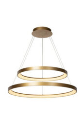 Lucide Vidal - Pendant Light - 78 Cm - Led Dim. - 1X92W 2700K - Matt Gold / Brass