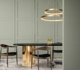 Lucide Vidal - Pendant Light - 78 Cm - Led Dim. - 1X92W 2700K - Matt Gold / Brass - thumbnail 3