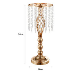 Living And Home Gold Crystal Flowers Arrangement Stand Tall Vase Wedding Table Centerpiece 54Cm (H) - thumbnail 6