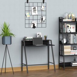 Wyld Haus Havi Lona Compact Black Writing Desk With Integrated Rear Shelf 84 X 45 Cm - thumbnail 2