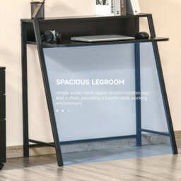 Wyld Haus Havi Lona Compact Black Writing Desk With Integrated Rear Shelf 84 X 45 Cm - thumbnail 7