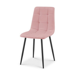 Bravich Zurich Velvet Embossed Dining Chair - Pink - thumbnail 4
