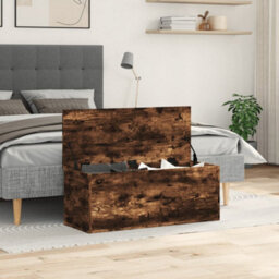 Berkfield Storage Box Smoked Oak 90X35X35 Cm Engineered Wood - thumbnail 3