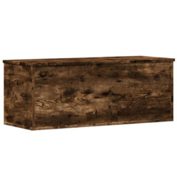 Berkfield Storage Box Smoked Oak 90X35X35 Cm Engineered Wood - thumbnail 2