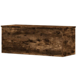 Berkfield Storage Box Smoked Oak 90X35X35 Cm Engineered Wood - thumbnail 6
