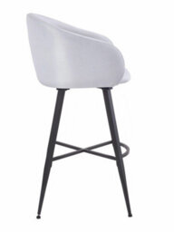 Aspect Furniture Set Of 2 Skylar Upholstered Swivel Barstool,black  Metal Legs-Cream Linen - thumbnail 6