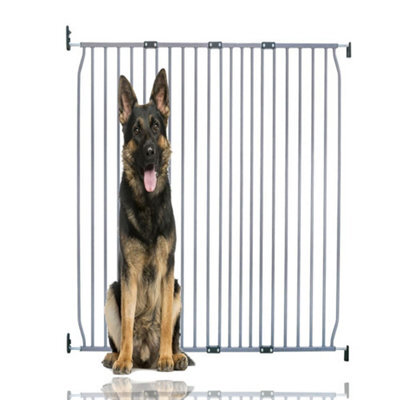 Bettacare Extra Tall Eco Screw Fit Pet Gate, Grey, 130Cm - 140Cm, Extra Tall Gate 100Cm In Height, Screw Fitted Dog Gate - image 1