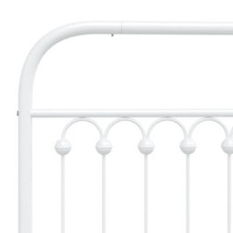 Berkfield Metal Bed Frame Without Mattress With Headboard White 100X200Cm - thumbnail 7
