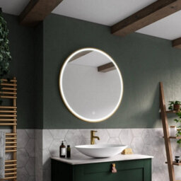 Sensio Frontier 600mm Round Led Mirror - Brass, Cct Colour Adjustable, Demister, Ip44, Touch Sensor - thumbnail 3