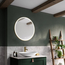 Sensio Frontier 600mm Round Led Mirror - Brass, Cct Colour Adjustable, Demister, Ip44, Touch Sensor - thumbnail 2