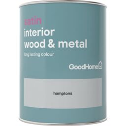 GoodHome Hamptons Satin Interior Metal & Wood Paint, 750Ml - thumbnail 2