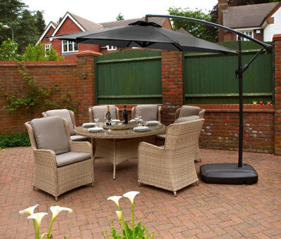 Glendale Garden & Leisure 3M Cantilever Parasol - L300 X W300 Cm - Grey - image 1