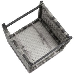 Tectake Monopoli 2-In-1 Rattan Garden Lounge Set, Sofa And Seating Area - Grey - thumbnail 9