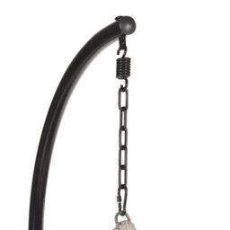 Beliani Hanging Chair With Stand Arsita Pe Rattan Grey - thumbnail 8
