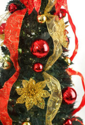 Best Artificial Red/gold Pop-Up 6Ft Pre-Decorated Pre-Lit Christmas Tree - thumbnail 4