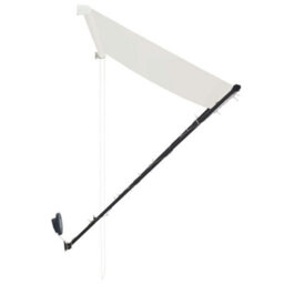 Walplus Retractable Awning Garden Sun Shade Canopy Gazebo For Back Door, Porch, Patio With Led 350X150 Cm Cream - thumbnail 6