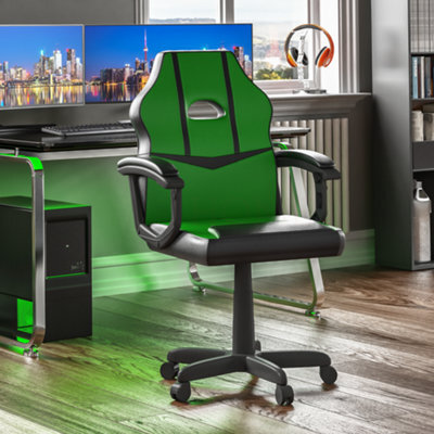 Lassic Vida Designs Comet Green & Black Racing Gaming Chair Ukfr High Back Adjustable Height - image 1