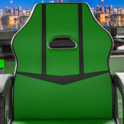 Lassic Vida Designs Comet Green & Black Racing Gaming Chair Ukfr High Back Adjustable Height - thumbnail 3