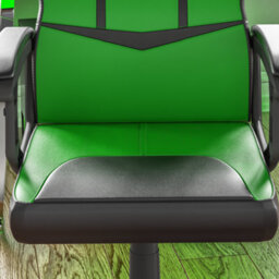 Lassic Vida Designs Comet Green & Black Racing Gaming Chair Ukfr High Back Adjustable Height - thumbnail 4