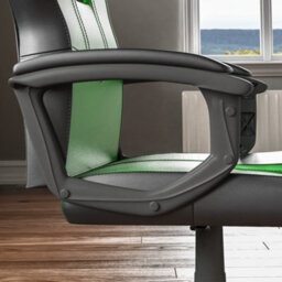 Lassic Vida Designs Comet Green & Black Racing Gaming Chair Ukfr High Back Adjustable Height - thumbnail 5
