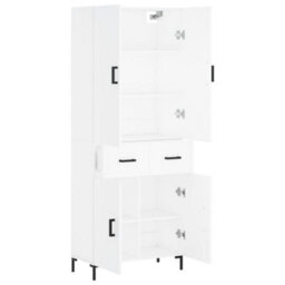 Berkfield Highboard White 69.5X34X180 Cm Engineered Wood - thumbnail 4