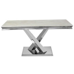 Cream Marble Top Modern Console Table Hallway Side Table Living Room Furniture - thumbnail 1