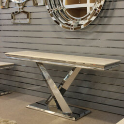 Cream Marble Top Modern Console Table Hallway Side Table Living Room Furniture - thumbnail 3