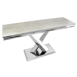 Cream Marble Top Modern Console Table Hallway Side Table Living Room Furniture - thumbnail 6