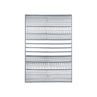Charles Bentley Tribal Lightweight Waterproof Indoor/outdoor Rug Grey 170X120Cm - image 1