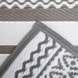 Charles Bentley Tribal Lightweight Waterproof Indoor/outdoor Rug Grey 170X120Cm - thumbnail 2