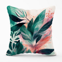 Warren Reed Designer Green Feather Leaves Tropical Outdoor Cushion 45Cm X 45Cm - thumbnail 1