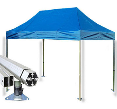 Crocodile Trading 3M X 4.5M Extreme 40 Commercial Instant Shelter Pop Up Gazebos Frame & Canopy - Royal Blue - image 1