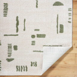 Livabliss Fossay Shaggy-Washable Beige Green Modern Hig Pile Living Bedroom Rug 140 X 200 Cm Easy Care, Non Shedding - thumbnail 4