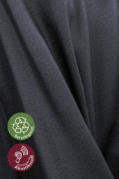 Bricoflor Semi-Sheer Curtain With Concealed Loops  - Grey - 2,45 X 1,40 M - Plain - thumbnail 2