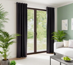 Bricoflor Semi-Sheer Curtain With Concealed Loops  - Grey - 2,45 X 1,40 M - Plain - thumbnail 3