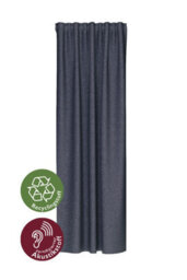 Bricoflor Semi-Sheer Curtain With Concealed Loops  - Grey - 2,45 X 1,40 M - Plain - thumbnail 5