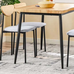 Sobuy Ogt52-N, 5-Piece Dining Table Set With Comfortable Chairs, Dining Table And Chairs,wood Veneer,w110Xd68.5Xh75 - thumbnail 7