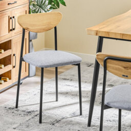 Sobuy Ogt52-N, 5-Piece Dining Table Set With Comfortable Chairs, Dining Table And Chairs,wood Veneer,w110Xd68.5Xh75 - thumbnail 8