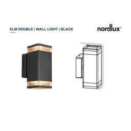 Nordlux Elm Outdoor Aluminium Wall Light Ring Light Black,mains - thumbnail 4